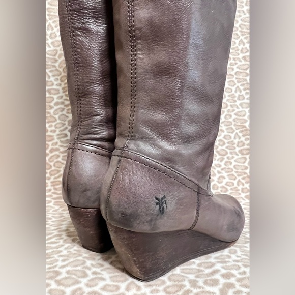 Frye Missy Tall Wedge Boot Size 8.5M - Picture 6 of 14